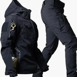 Men's outdoor set with zip-up jacket and straight pants