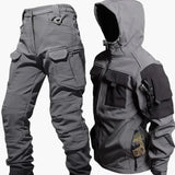 Men's outdoor set with zip-up jacket and straight pants