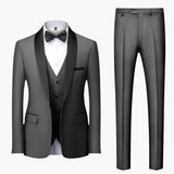 Men's tuxedo set with shawl collar jacket and vest