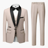 Men's tuxedo set with shawl collar jacket and vest