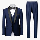 Men's tuxedo set with shawl collar jacket and vest