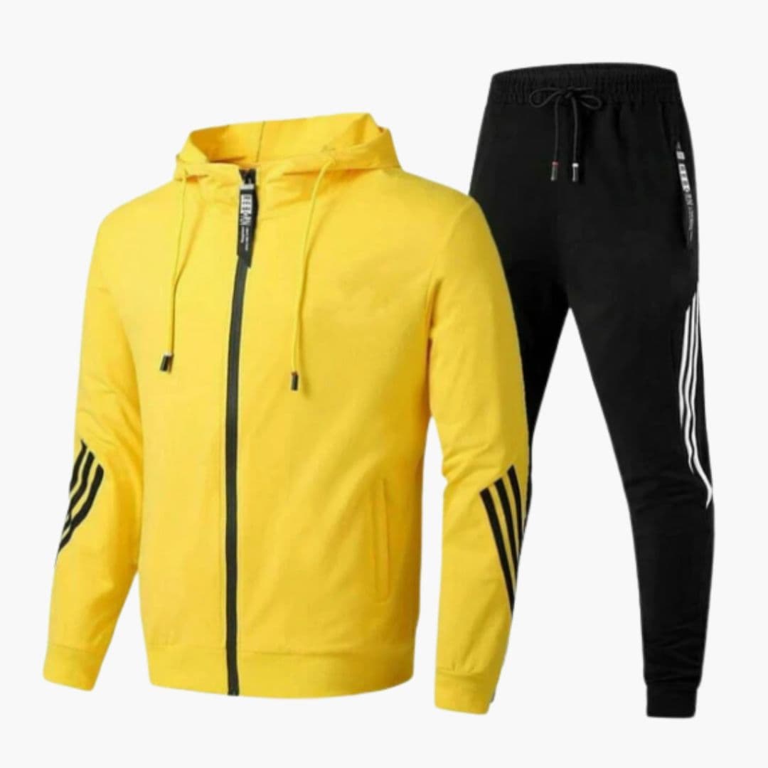 Men's tracksuit set with hooded jacket