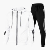Men's tracksuit set with hooded jacket