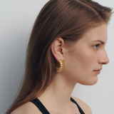 Golden Hollow Hoop Earrings