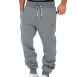 Men's relaxed fit fleece joggers with elastic waistband
