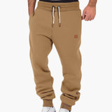 Men's relaxed fit fleece joggers with elastic waistband