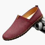 Slip-on men's moccasins with stitched sole