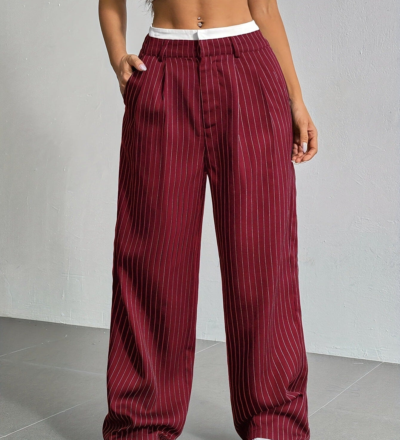 Stryx Pinstripe Wide-Leg Pants