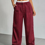 Stryx Pinstripe Wide-Leg Pants