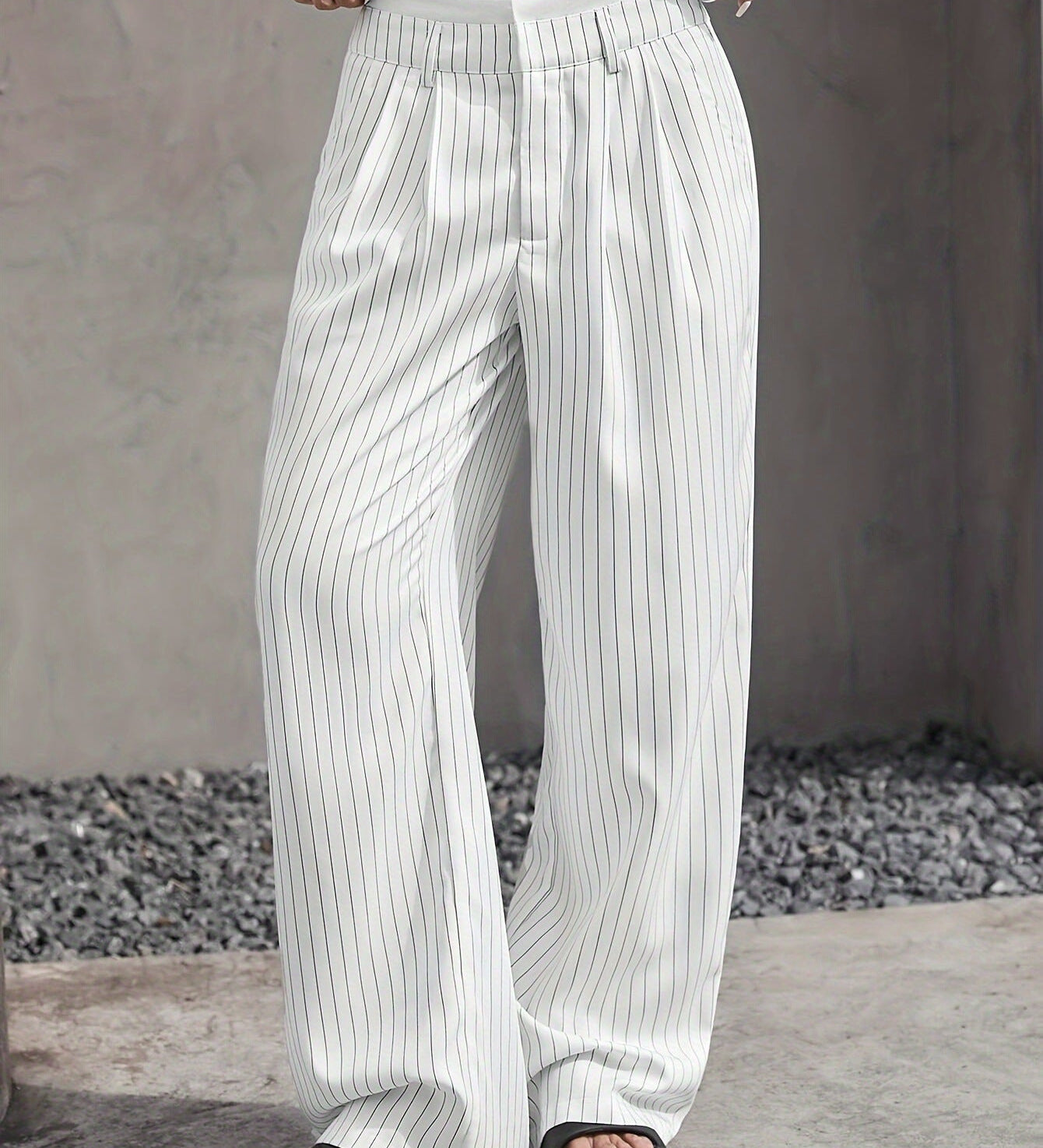 Stryx Pinstripe Wide-Leg Pants