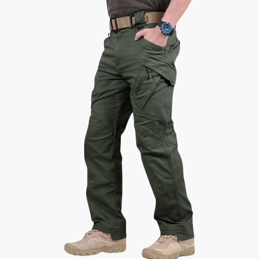 Men's Cargo Pants with Multi-Pockets and Adjustable Belt