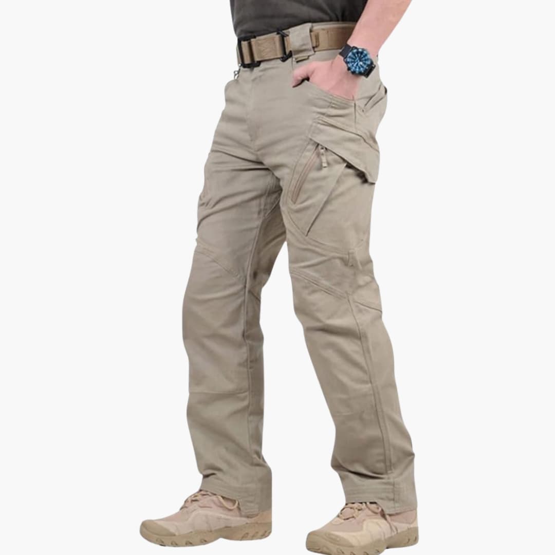Men's Cargo Pants with Multi-Pockets and Adjustable Belt