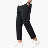 Slim fit men's pants with elastic waistband and side pockets