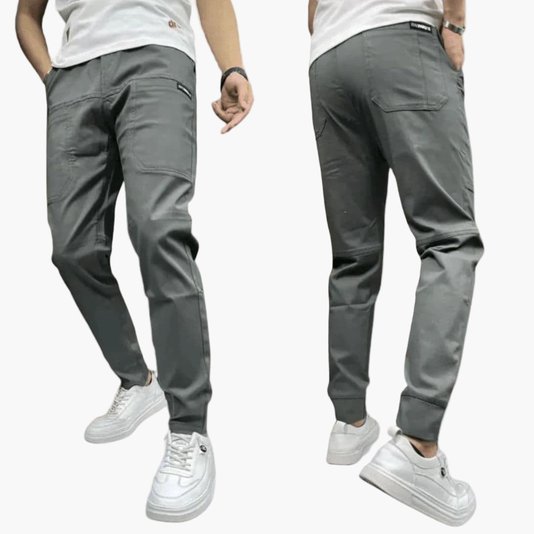 Men's cargo pants with stretch waistband