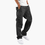 Men's relaxed fit cargo pants with multiple utility pockets