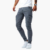 Men's tapered fit cargo pants with elastic waistband