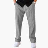 Men's pants with wide legs and elastic waist