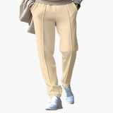 Men's pants with side pockets and elastic waistband