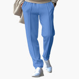 Men's pants with side pockets and elastic waistband