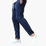 Men's slim fit pants with side and back pockets