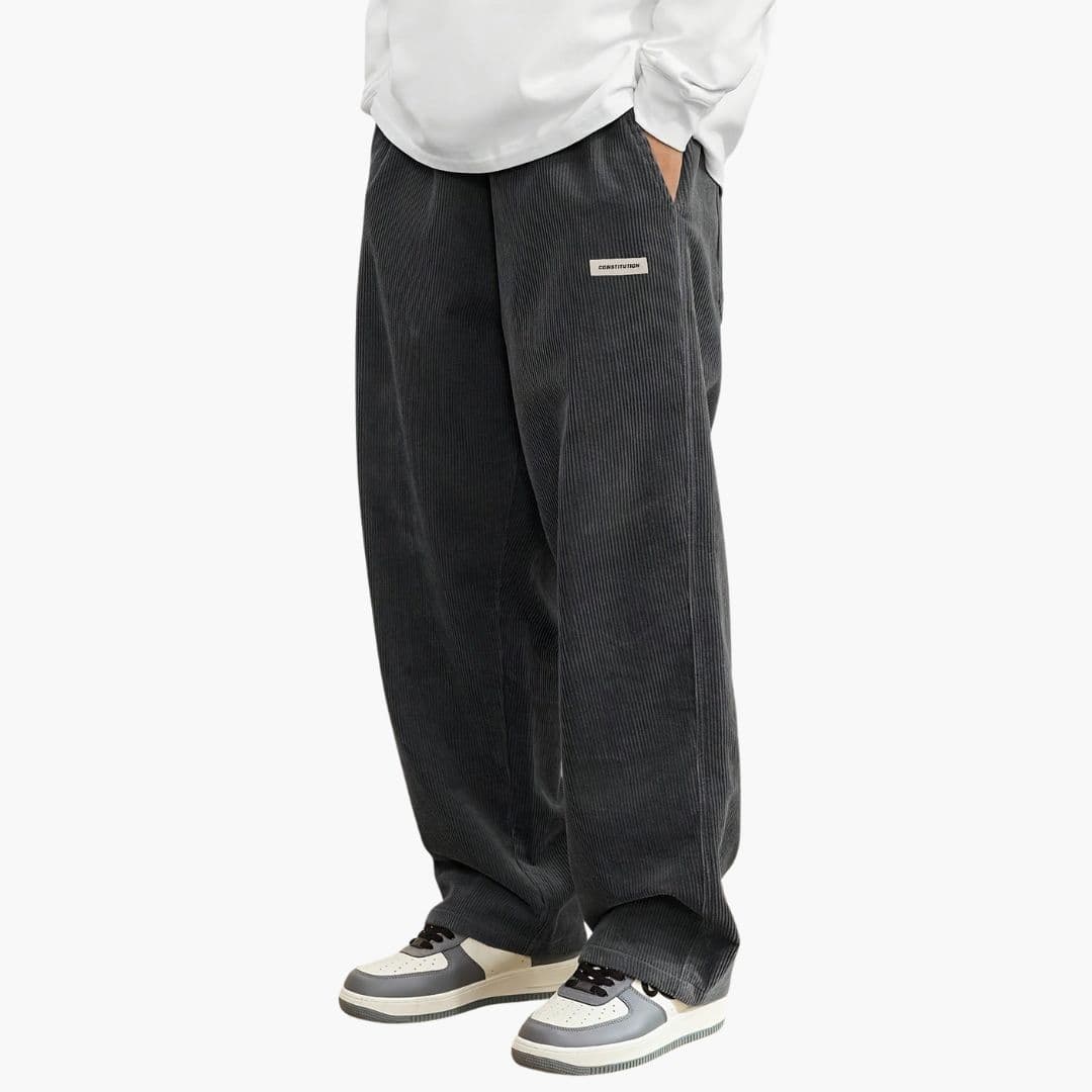 Men's corduroy pants with wide leg