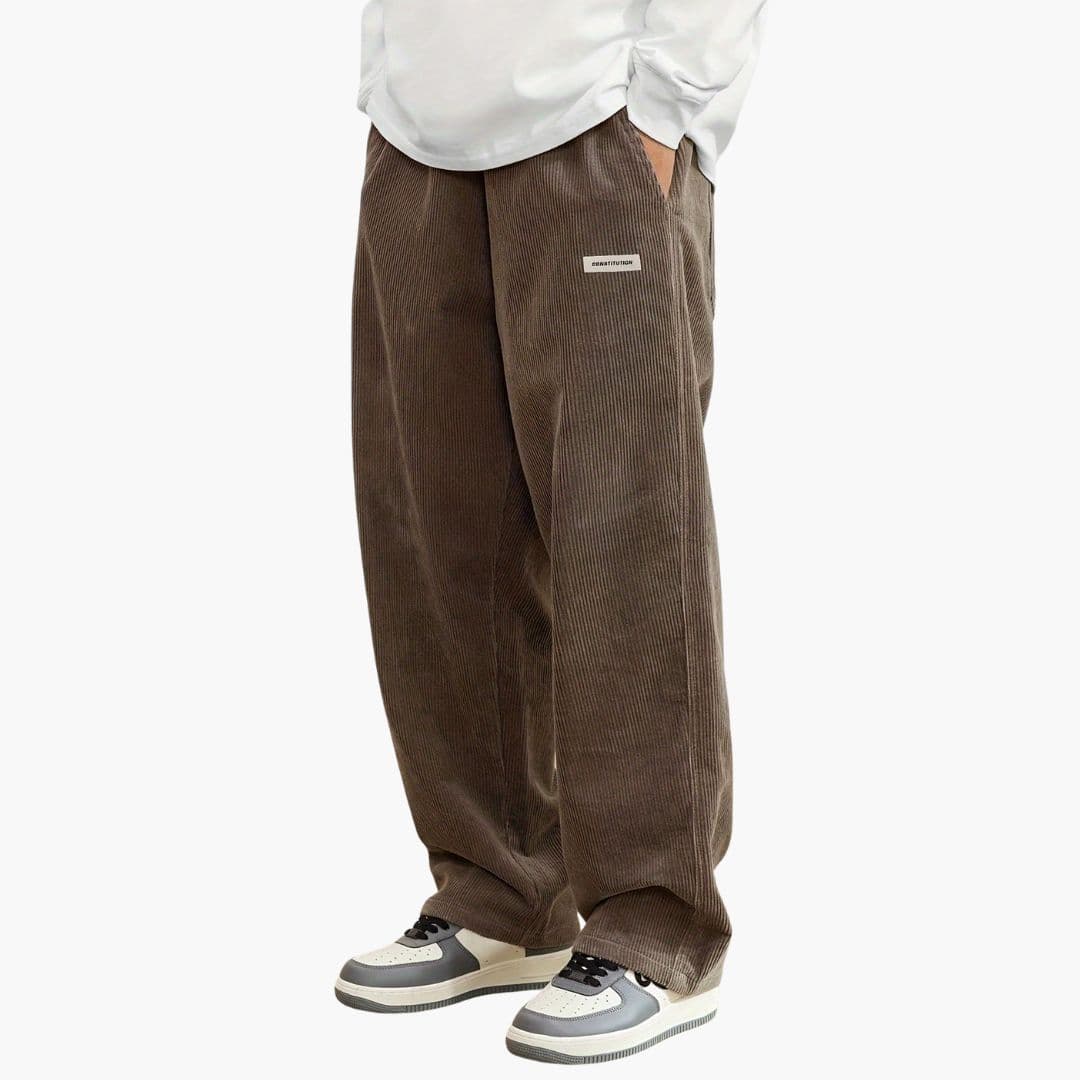 Men's corduroy pants with wide leg
