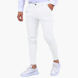 Slim men's pants with side pockets