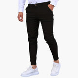 Slim men's pants with side pockets