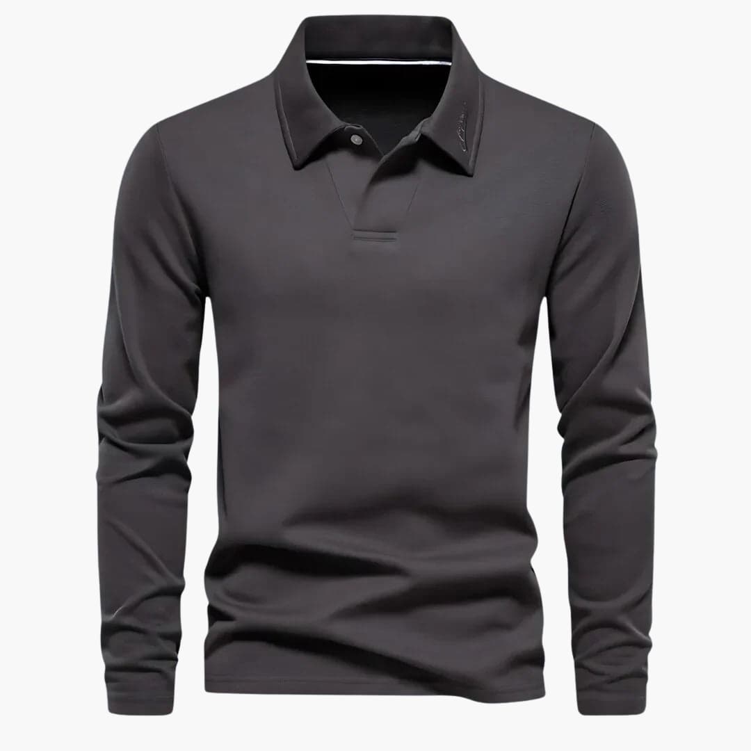 Men's polo with classic collar and slim fit