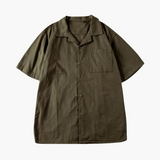 Men's polo with Cuban collar and chest pocket
