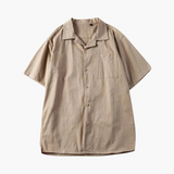Men's polo with Cuban collar and chest pocket
