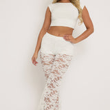 Lace Mirage Flare Pants