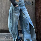 Phantom Split Wide Leg Jeans