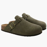 Men's slip-on clogs with adjustable strap and closed toe