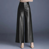 Monroe Faux Leather Wide Leg Pants