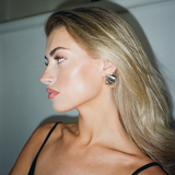 Silver Tarn Twist Earrings
