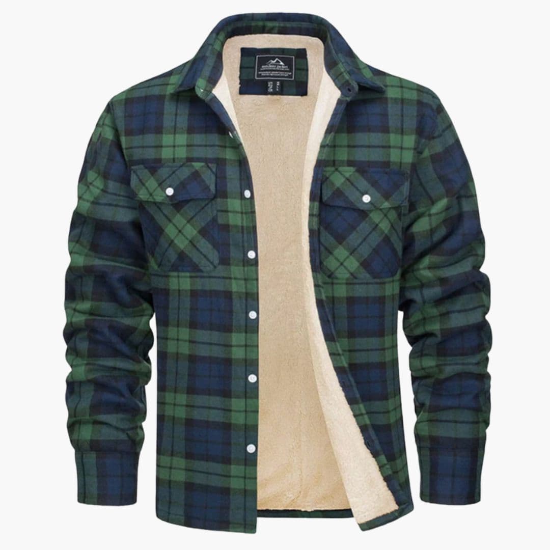Men's checked overshirt jacket