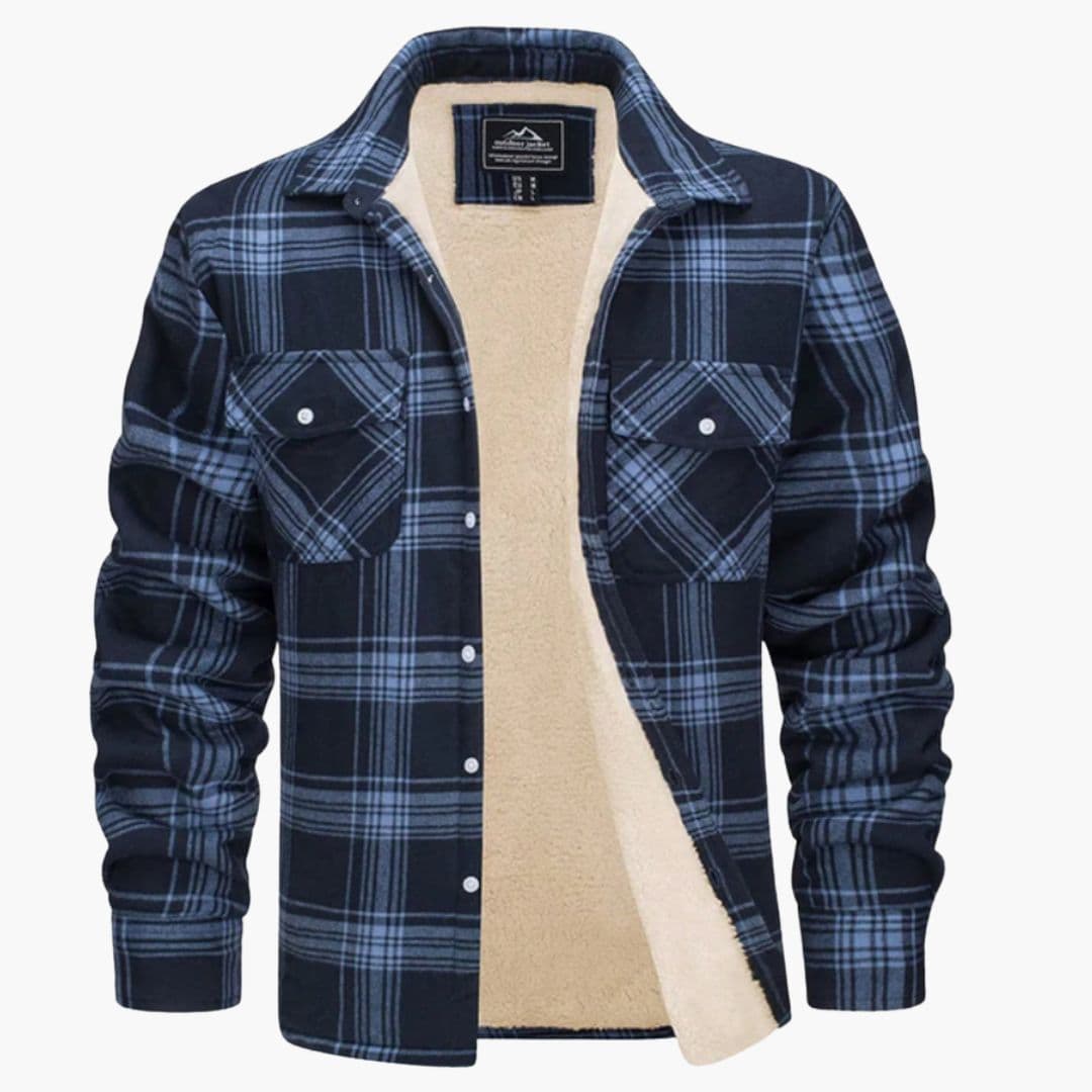 Men's checked overshirt jacket