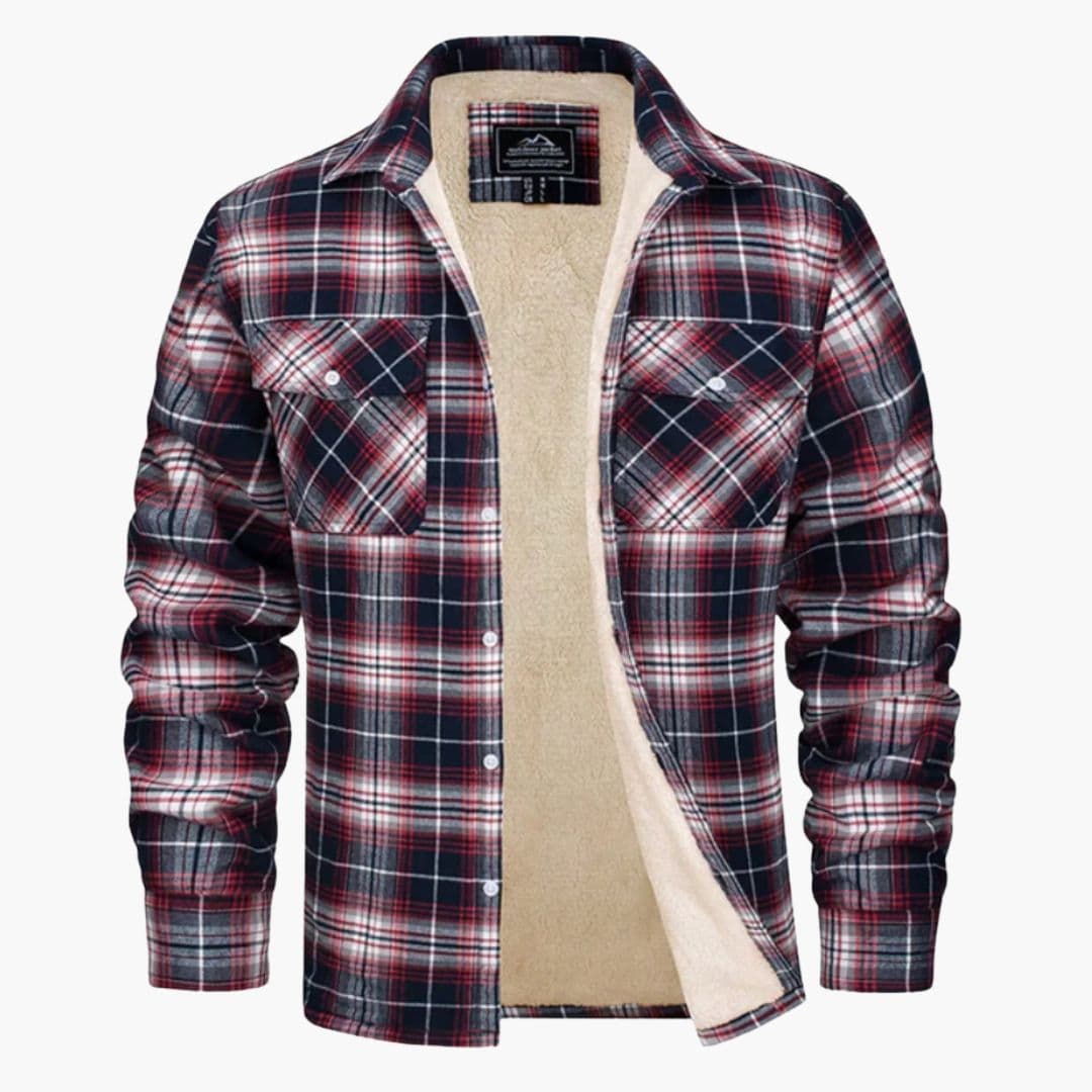 Men's checked overshirt jacket