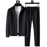 Men's tracksuit zip-up jacket straight pants