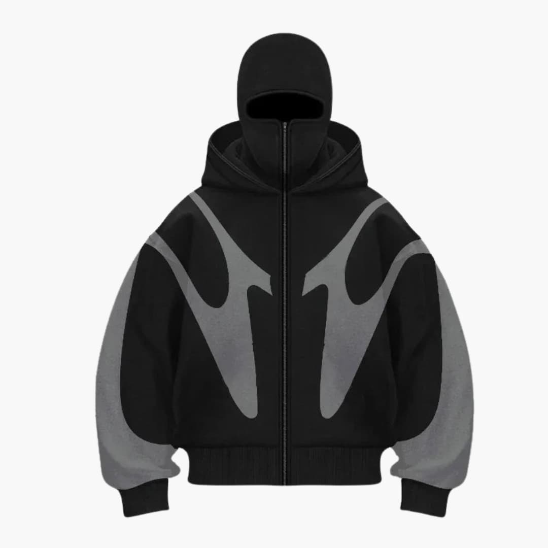 Men's zip-up hoodie with hood