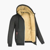 Men's Zip-Up Hoodie with Fleece Lining