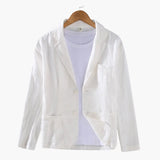 Men's Blazer Jacket with Notched Lapel Collar