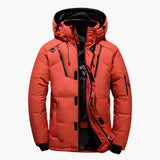 Men's Winter Jacket with Hood and Zipped Pockets