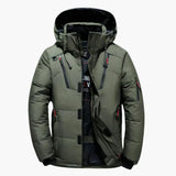 Men's Winter Jacket with Hood and Zipped Pockets