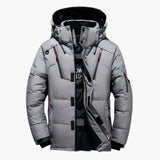 Men's Winter Jacket with Hood and Zipped Pockets