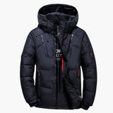 Men's Winter Jacket with Hood and Zipped Pockets