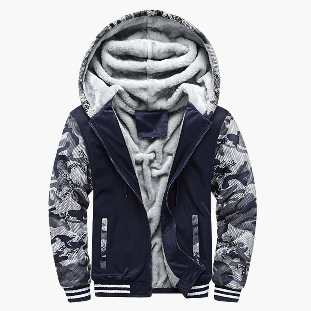 Men's Hoodie Jacket with Fleece Lining