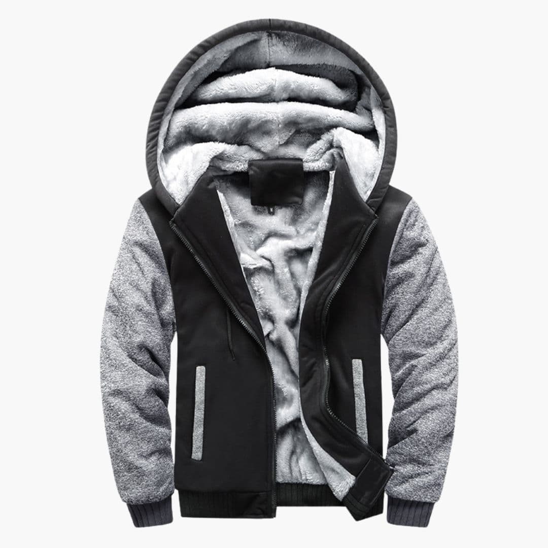 Men's Hoodie Jacket with Fleece Lining
