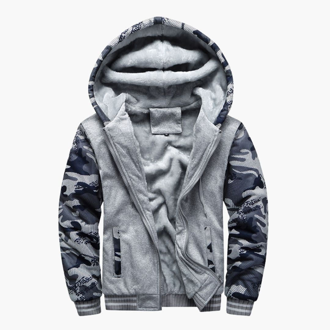 Men's Hoodie Jacket with Fleece Lining